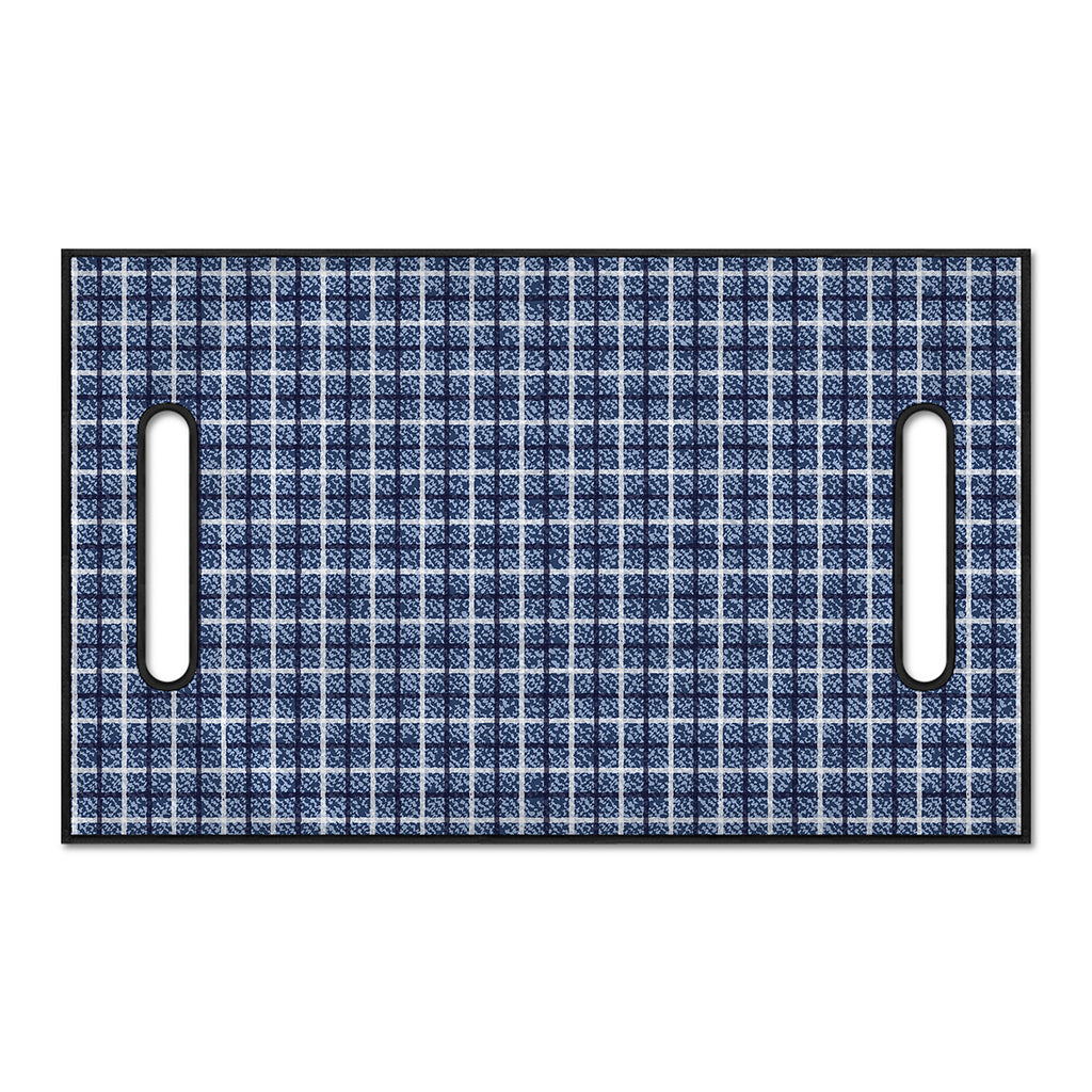 Denim Tattersall Pattern Print Golf Cart Seat Cover