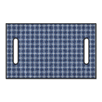 Denim Tattersall Pattern Print Golf Cart Seat Cover