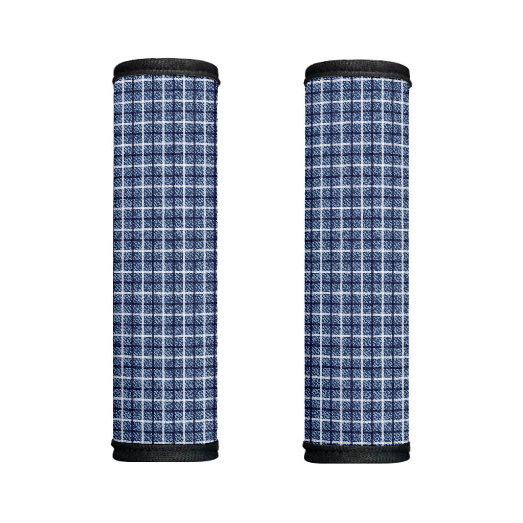 Denim Tattersall Pattern Print Handle Covers