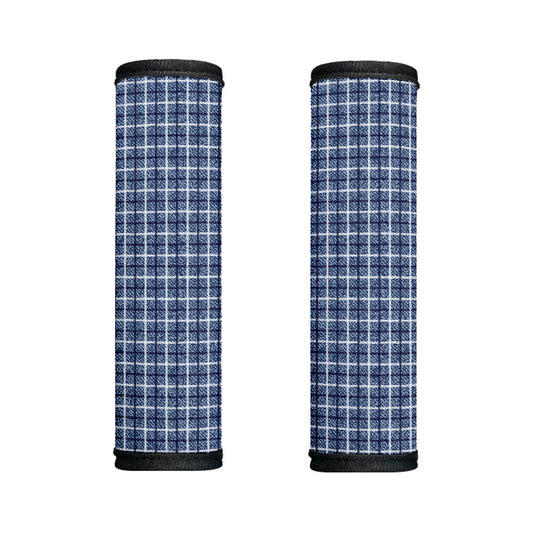 Denim Tattersall Pattern Print Handle Covers
