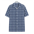 Denim Tattersall Pattern Print Hawaiian Shirt