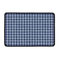 Denim Tattersall Pattern Print Kitchen Mat
