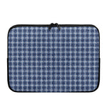 Denim Tattersall Pattern Print Laptop Sleeve