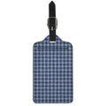 Denim Tattersall Pattern Print Luggage Tag