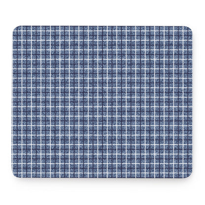 Denim Tattersall Pattern Print Mouse Pad