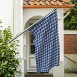 Denim Tattersall Pattern Print Polyester Flag