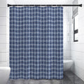 Denim Tattersall Pattern Print Premium Shower Curtain
