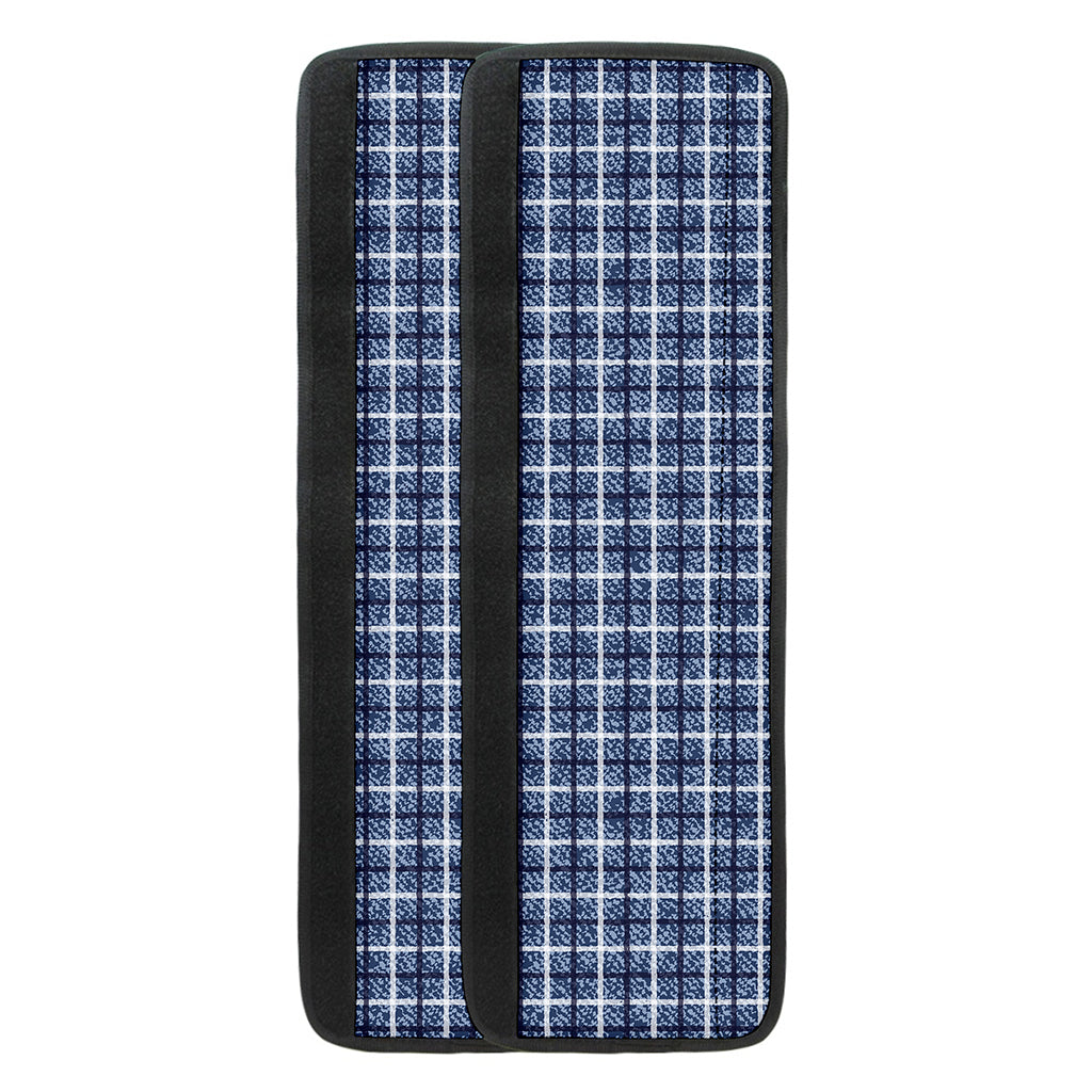 Denim Tattersall Pattern Print Refrigerator Handle Covers