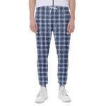 Denim Tattersall Pattern Print Scuba Joggers