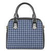 Denim Tattersall Pattern Print Shoulder Handbag