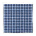 Denim Tattersall Pattern Print Silk Bandana