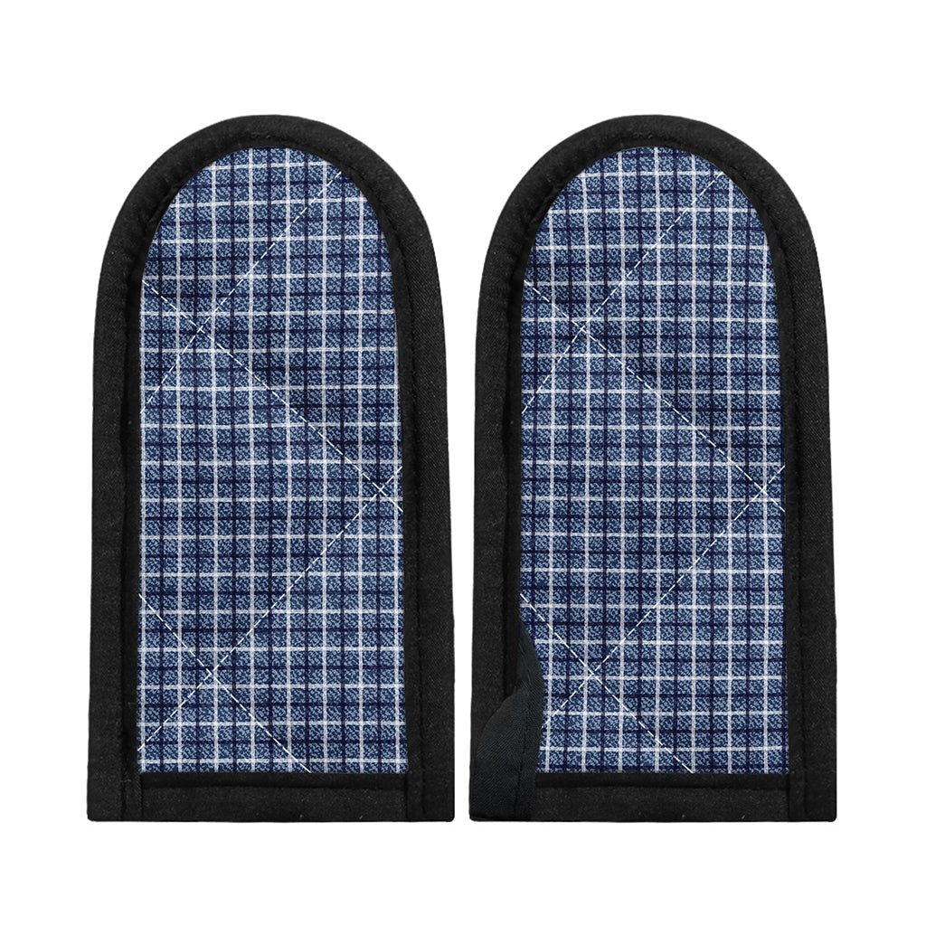 Denim Tattersall Pattern Print Skillet Handle Cover