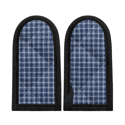 Denim Tattersall Pattern Print Skillet Handle Cover