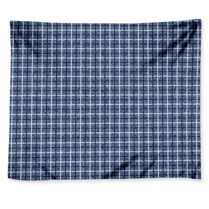 Denim Tattersall Pattern Print Tapestry