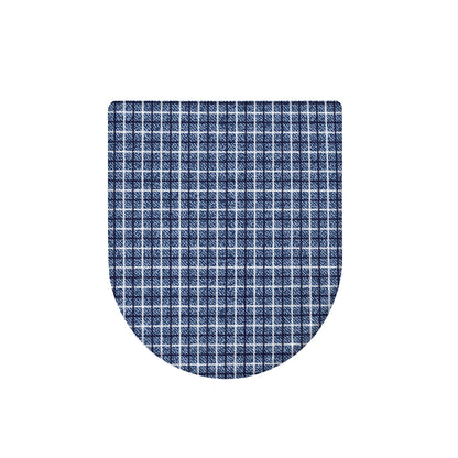 Denim Tattersall Pattern Print Toilet Lid Cover
