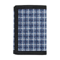 Denim Tattersall Pattern Print Trifold Wallet