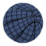 Denim Windowpane Pattern Print Basketball