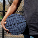 Denim Windowpane Pattern Print Basketball