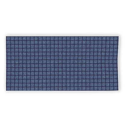 Denim Windowpane Pattern Print Beach Towel