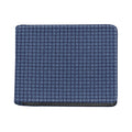Denim Windowpane Pattern Print Bifold Wallet