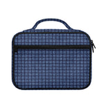 Denim Windowpane Pattern Print Briefcase Bible Bag