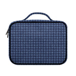 Denim Windowpane Pattern Print Briefcase Bible Bag