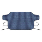 Denim Windowpane Pattern Print Car Windshield Snow Cover