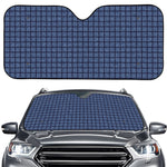 Denim Windowpane Pattern Print Car Windshield Sun Shade