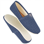 Denim Windowpane Pattern Print Casual Shoes