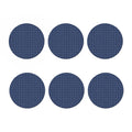 Denim Windowpane Pattern Print Coaster Set