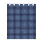 Denim Windowpane Pattern Print Curtain