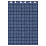 Denim Windowpane Pattern Print Curtain
