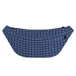 Denim Windowpane Pattern Print Fanny Pack