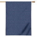 Denim Windowpane Pattern Print House Flag