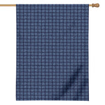 Denim Windowpane Pattern Print House Flag
