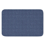 Denim Windowpane Pattern Print Indoor Door Mat