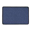 Denim Windowpane Pattern Print Kitchen Mat