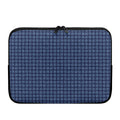 Denim Windowpane Pattern Print Laptop Sleeve