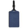 Denim Windowpane Pattern Print Luggage Tag
