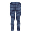 Denim Windowpane Pattern Print Men's Leggings