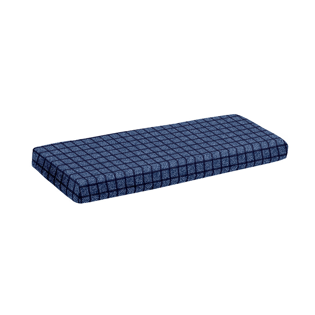 Denim Windowpane Pattern Print Piano Keyboard Cover