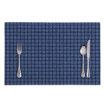 Denim Windowpane Pattern Print Placemat