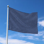 Denim Windowpane Pattern Print Polyester Flag