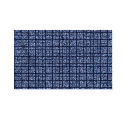 Denim Windowpane Pattern Print Polyester Flag