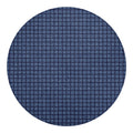 Denim Windowpane Pattern Print Round Blanket
