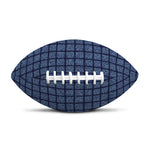 Denim Windowpane Pattern Print Rugby Ball