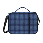 Denim Windowpane Pattern Print Shoulder Strap Bible Bag