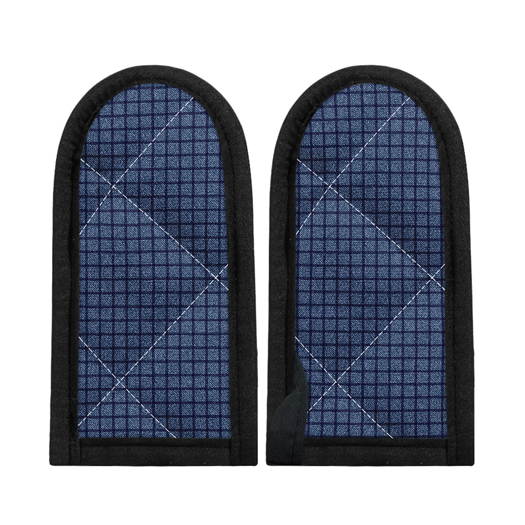 Denim Windowpane Pattern Print Skillet Handle Cover