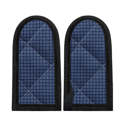 Denim Windowpane Pattern Print Skillet Handle Cover