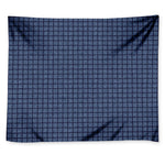 Denim Windowpane Pattern Print Tapestry